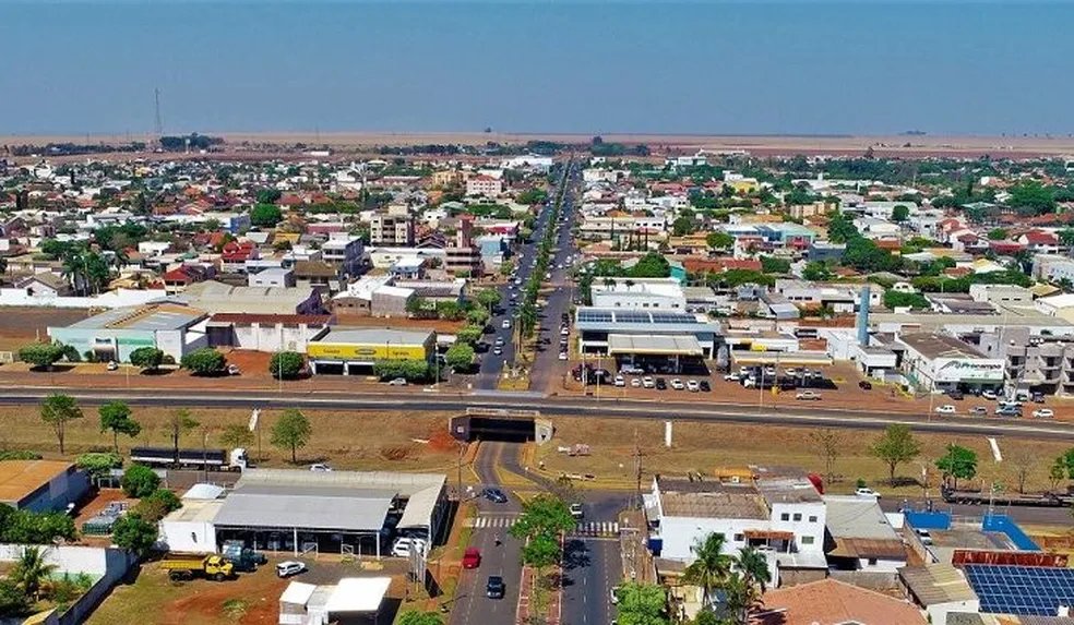 Vista aérea de Chapadão do Sul, Mato Grosso do Sul